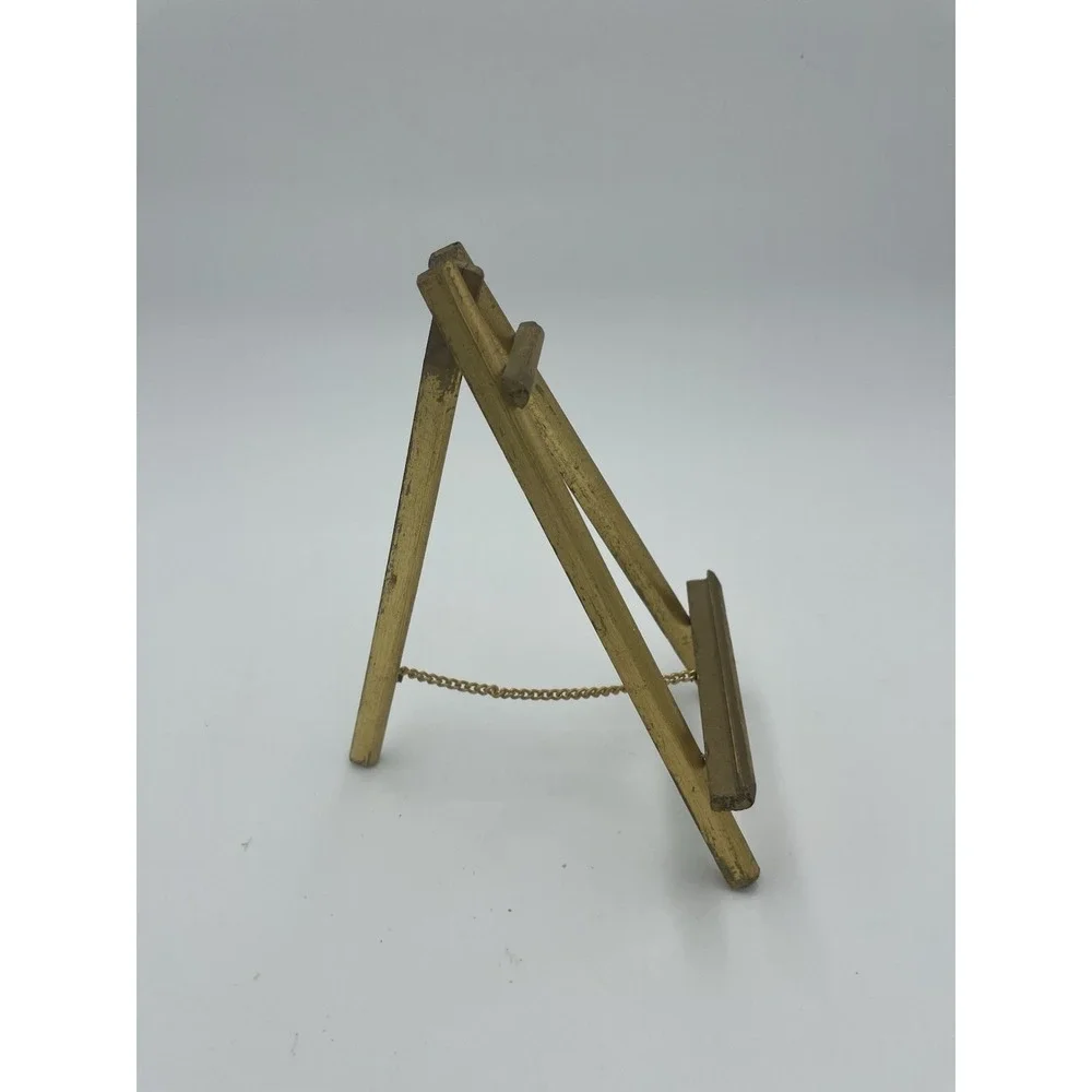 Vintage Wooden Wood‎ Gold Gilt Easel Display Stand 7